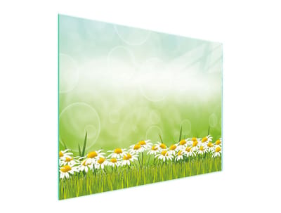 TMK ArtDeko - Snijplank - Glas - 52x40 cm - Stokroosmotief