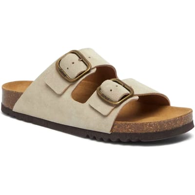 Scholl Sandalen Josephine 2 Riemen Suede Vrouwen - Beige