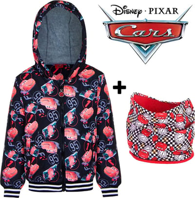 Disney Cars winterjas - winterjack - zwart/grijs - maat 92/98 (tot 3 jaar)