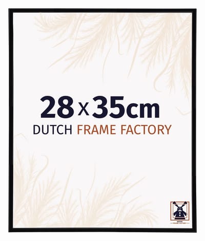 Fotolijst 28x35 cm - Kunststof - Zwart Hoogglans - Angers