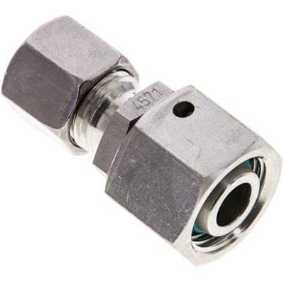 8L & 12L RVS Rechte Snijringkoppeling Draaidoorvoer 315bar FKM O-ring en Afdichtconus ISO 8434-1