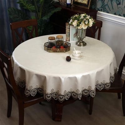 Nieuw Chinees Geavanceerd Gevoel Tafelkleed Waterdicht En Oliebestendig Wasvrij Nieuw Groot Rond Tafel Tafelkleed Theetafelmat 150cm round