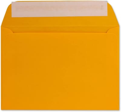 150x DIN C6 Enveloppen Lichtoranje 11,4x16,2 cm Zonder Venster Voor Kaarten & Uitnodigingen