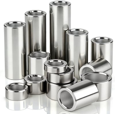 8 stuks afstandhouders 6 mm ID x 10 mm OD x 35 mm L 304 roestvrij staal ronde afstandhouders