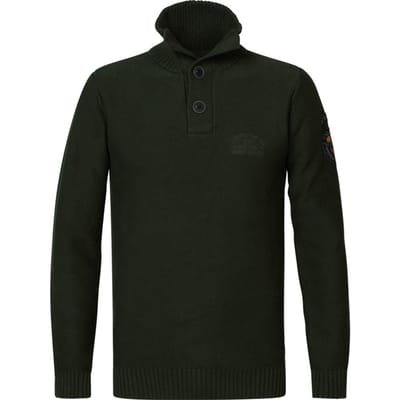 Petrol Industries  - Maat M - Heren Fijngebreide Pullover - Bruin