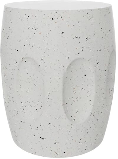 Betonnen Bijzettafel - Voor Tuin, Balkon of Woonkamer - Decoratief Accent met Faux Terrazzo - Lichtgewicht en Uniek Design
