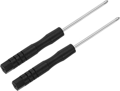 Kleine Phillips Schroevendraaier 2mm met Antislip Handvat, Ideaal voor Brillen, Horloges en Laptops - Set van 2 Stuks van Hoogwaardig Koolstofstaal