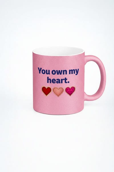 Roze Liefdesmok 'You Own My Heart' - Romantisch Cadeau met Harten