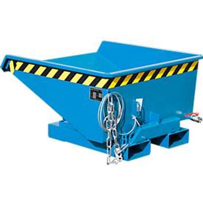 Mini spanencontainer type EXPO-E 225, kabelbediend kantelproces, capaciteit 0,225 m³, tot 750 kg, lichtblauw RAL 5012