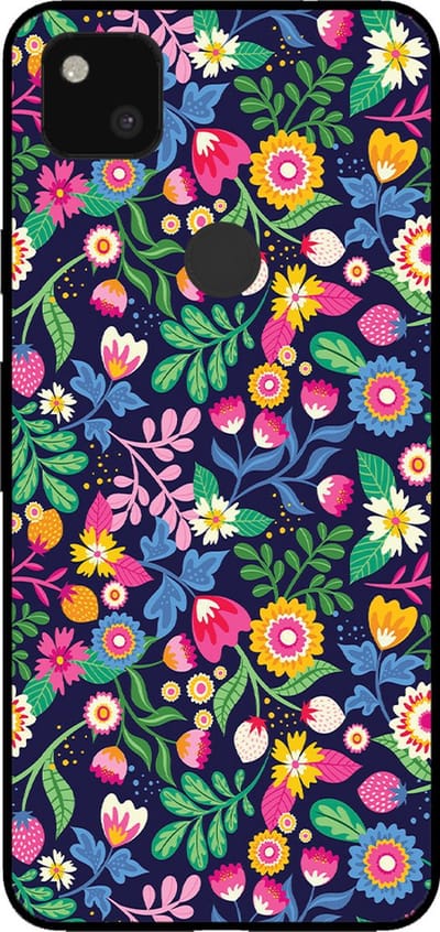 Smartphonica Telefoonhoesje voor Google Pixel 4A met bloemen opdruk - TPU backcover case flower design geschikt voor Google Pixel 4A