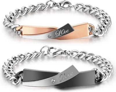 Love Golf Armband Set voor Hem en Haar - Romantisch Liefdes Cadeau voor Hem en Haar - Valentijnsdag - Valentijn Cadeautje voor Mannen
