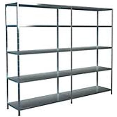Legborden zonder bouten, H 2000 x B 2400 x D 500 mm, gegalvaniseerd