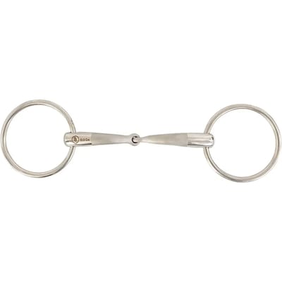 Mors 2 ringen enkel BR Paardenhouderij voor paard BR Equitation Satin Sense 14 mm