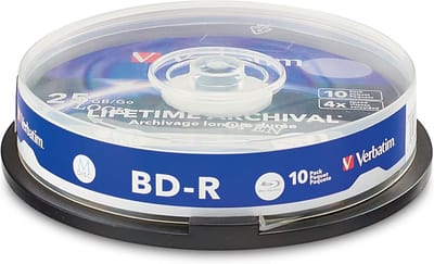 10x BD-R Blu-Ray Disc 25GB 4x Brandsnelheid Bedrukbaar Spindle Opslag