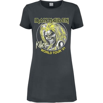 Iron Maiden Mini-jurk - Amplified Collection - Killer World Tour 81' - S - voor Vrouwen - actraciet