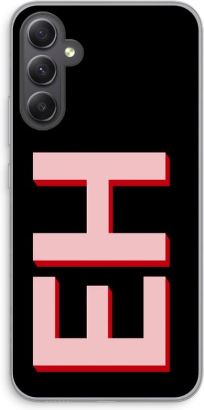 Gepersonaliseerd - Case Company® - Hoesje geschikt voor Samsung Galaxy A34 hoesje - Monogram - Soft Cover Telefoonhoesje - Bescherming aan alle Kanten en Schermrand