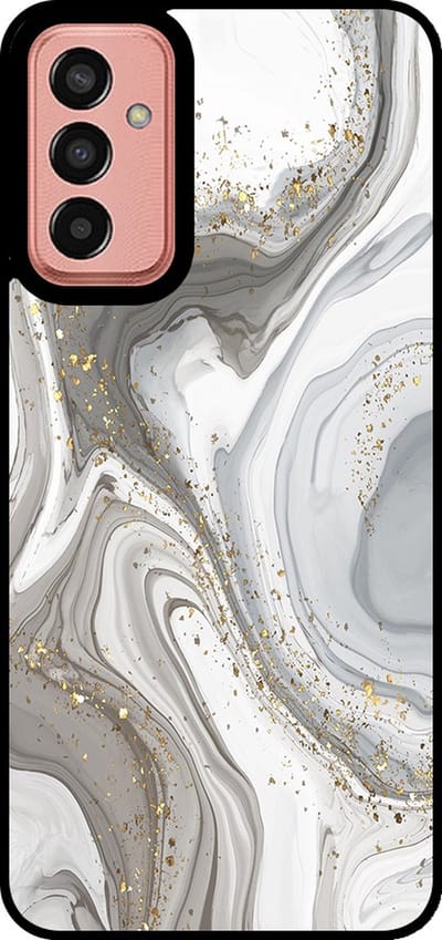 Smartphonica Telefoonhoesje Geschikt voor Samsung Galaxy M13 4G / M23 met marmer opdruk - TPU backcover case marble design - Zilver geschikt voor Samsung Galaxy M13 4G;Samsung Galaxy M23