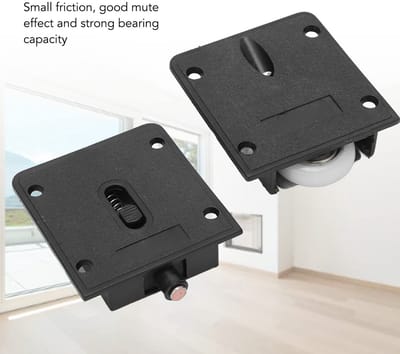 Dailygoods- Schuifdeurwiel 25mm - Roestvrij Staal/Kunststof - 4 Sets - Duurzaam - Stevig Ontwerp - Soepel Glijden - Deurroller
