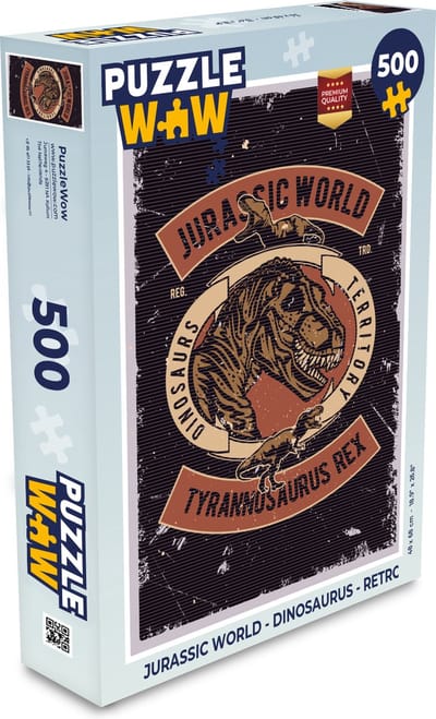 Puzzel Jurassic world - Dinosaurus - Retro - Legpuzzel - Puzzel 500 stukjes