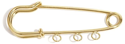 Broche 3 diy Charms - Dames broche - Gouden broche - Sierbroche - Goudlief