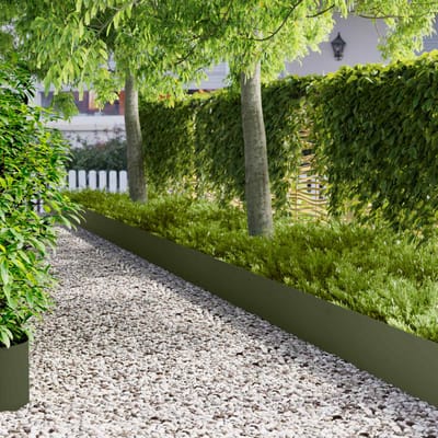 vidaXL - Gazonrand - 20 - st - 103 - x - 30 - cm - Staal - Olijfgroen