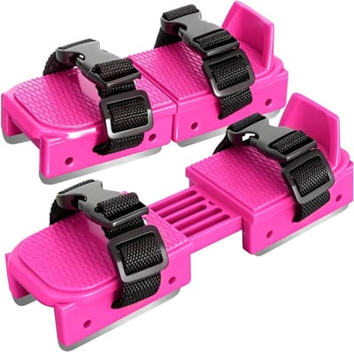 Verstelbare Kinder Schaatsen - Dubbel Ijzer Voor Stabiliteit - Met Riemen & Schoenmaat 16-21 - Roze