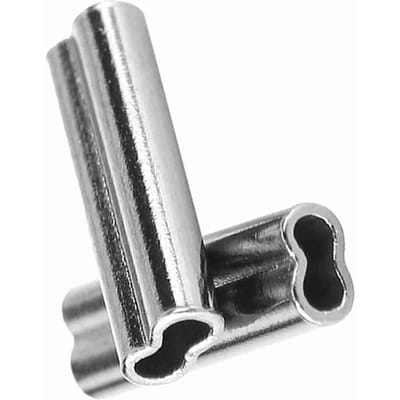 100 stuks 1,6 mm Koperen Dubbelloops Vislijnklemmen Vistubes Onderlijnen (#4) 1.2mm*10mm