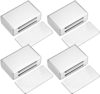 Sterke Magnetische Deurtjes Sluitingen - 4 Stuks Roestvrijstalen Zelfklevende Magneten voor Keuken en Laden
