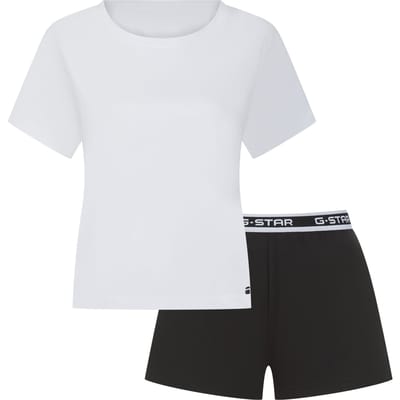 G-Star Sunstone Loungewear Bright White/black Maat: S | Slipjes Outlet | Dames | Zwart