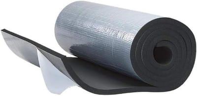 Isolatiematten - Isolatie rubber - Leidingen isoleren - Zelfklevend elastomeer - 6 mm dik - Zwart