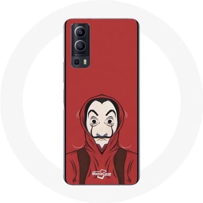 Coque - La casa de papier - Vivo Y72 - Souple - Masque Dali - Rouge
