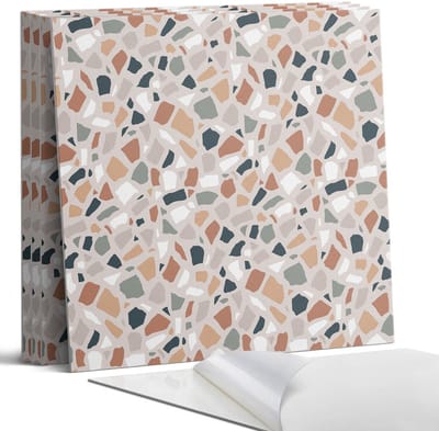 Coloray Wandpanelen Zelfklevend - Abstract steenpatroon Zelfklevende Wandpanelen - 50 cm x 50 cm - Beige Wandpaneel PVC - 4 stuks - Texturen Wandpanelen Zelfklevend - Wandpaneel Keuken - Wandpanelen Badkamer