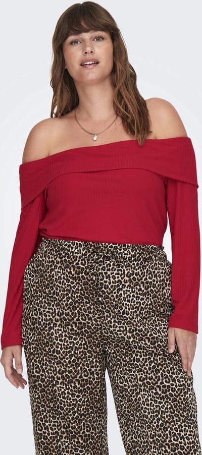ONLY CARMAKOMA - CAREVELYN L/S OFF SHOULDER TOP JRS - Dames - Blouses