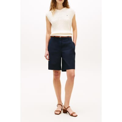 Tommy Hilfiger Co Gmd Blend Chino Shorts Dark Night Navy Taglia: 44 | Pantaloncini Outlet | Donna | Nero