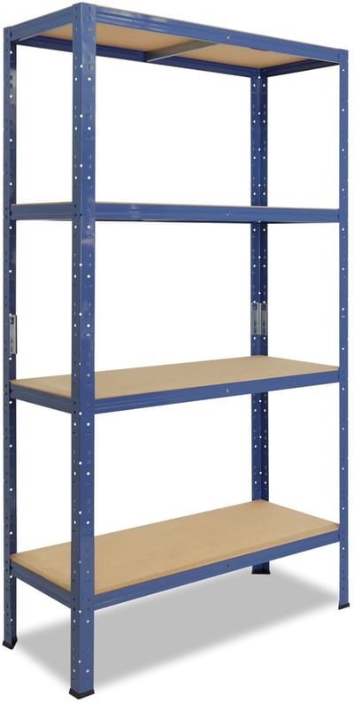 Shelfplaza HOME metalen stellingkast - 200x110x50 cm - blauw - 4 planken