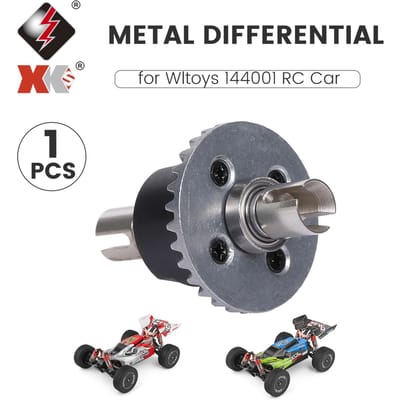 Metalen Differentieel voor Wltoys XK 144001 RC Auto Vervangingsonderdeel Differentieel Tandwiel voor Wltoys XK zilver