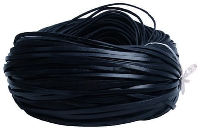 Dailygoods- Platte Leren Band 5 m - Leren Koord - Leren Touw - Macramé - Sieraden - 3 mm Breed