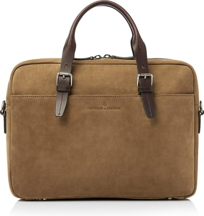 Castelijn & Beerens - Veneto Nubuck Laptoptas 15.6 RFID | taupe -