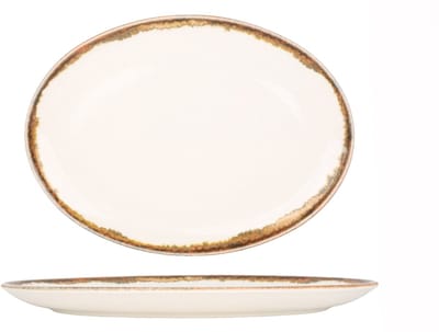 Kütahya Porselen Serveerschaal - Fluer Amber - Porselein - 33x19 cm - set van 2