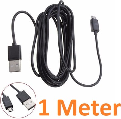 1 Meter Geschikt voor: Micro Usb kabel oplaadkabel Geschikt voor: Alcatel / LG / Motorola / Samsung / Huawei / Sony / E-reader Kobo / Playstation 4 Game Controller PS4 - Zwart