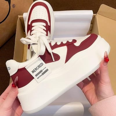 Veelzijdige schoenen met dikke zool, hoog wit, dames, nieuwe zomersportschoenen, dames, niche-design, board shoes 40 white