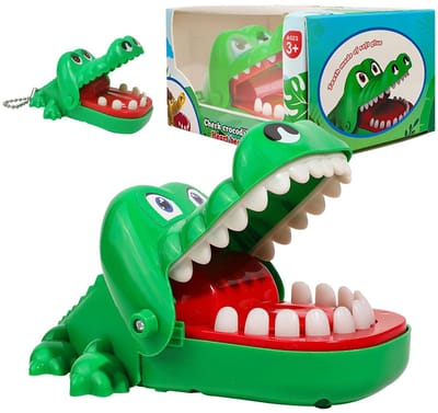 MTTProducts - Crocodile Game - Actief Spel - Klein Formaat - Interactief Speelgoed - Geschikt voor Kinderen - 2 Stuks