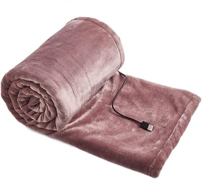 Verwarmde deken - Draagbare omslagdoek - Comfort op koude dagen - USB oplaadbaar - 140x80 cm - Roze