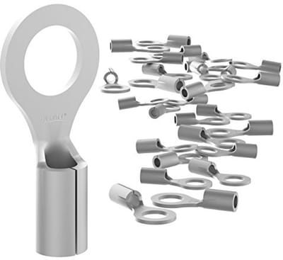 10 Ringkabelschoenen, 4-6 mm², Gat-Ø M10, Niet Geïsoleerd, Kabelconnectoren van Vertind Koper