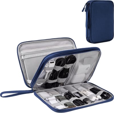 SnelShoppen - Elektronische Accessoires Organizer - Kabeltas voor Reizen - Dubbele Kabeltas - Ruimte voor Cables, Chargers, Hooftelefoons, SD Kaarten