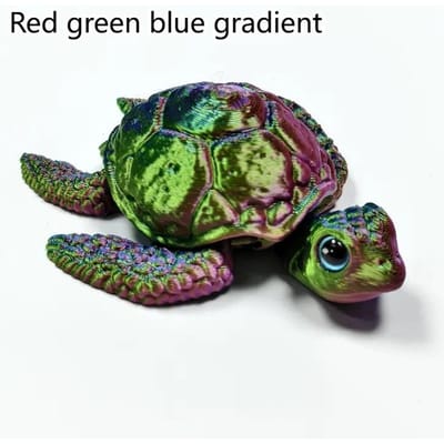 3D Geprint Schildpadmodel Met Beweegbare Gewrichten Creatieve Collectie Bureau Decoratie Handgemaakte Vakantiecadeaus Voor Anime Modellen 8.5cm gray