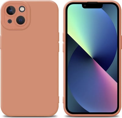 Cadorabo Hoesje geschikt voor Apple iPhone 13 in FLUID LICHT ORANJE - Beschermhoes gemaakt van flexibel TPU silicone Cover Fluid Case