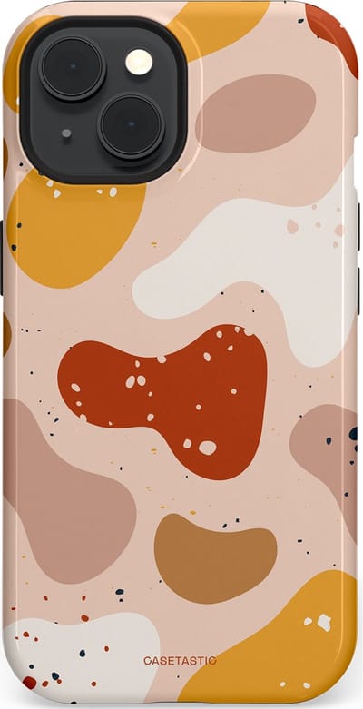 Casetastic Hoesje Geschikt voor Apple iPhone 15 Magsafe - Stijlvolle Beschermende Duo-layer Case - Terrazzoque