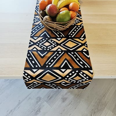 Tafelloper | 200x35cm |Gemaakt van 100% Katoen Afrikaanse Print Stof