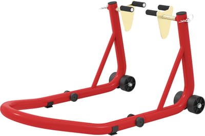 HOMCOM Motorcycle Stand Staal 35L x 38B x 64H cm Rood